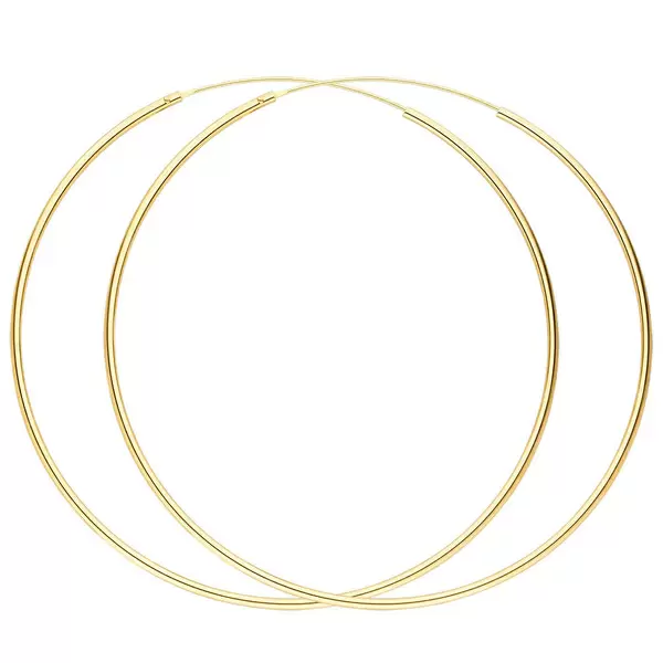 Leaf Jewelry Creole Pure, 70mm, 18 K Gelbgold vergoldet Begrenztes Angebot