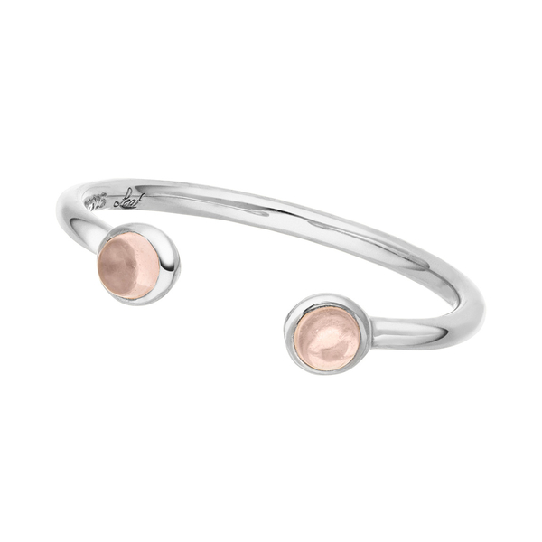 Leaf Jewelry Silber Open Ring, Rosenquarz Online Shopping