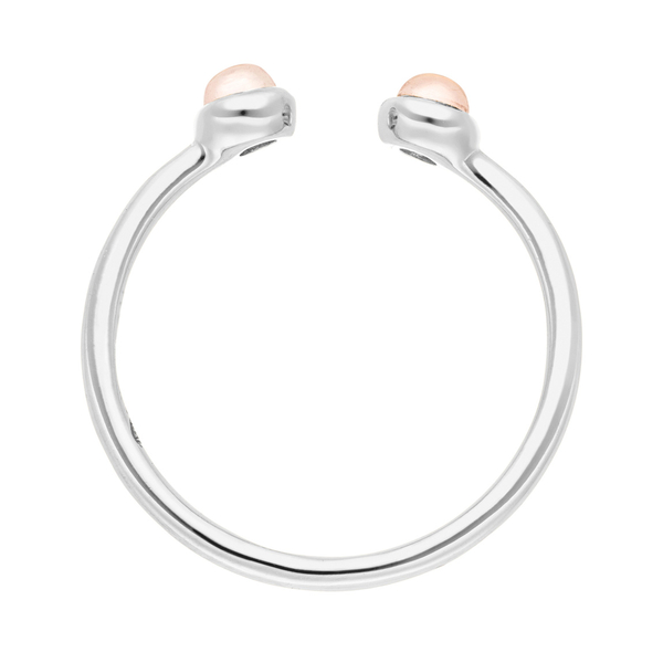 Leaf Jewelry Silber Open Ring, Rosenquarz Online Shopping