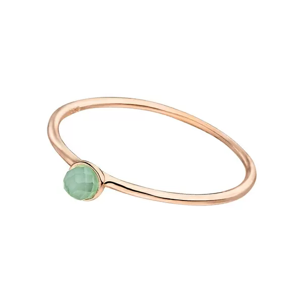 Leaf Jewelry Stacking Ring, Aqua Calzedon, 3mm, 18 K Roségold vergoldet Cyber Monday