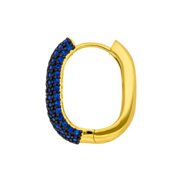 Leaf Jewelry Silber Creole, PAVE Blau, Gelbgold Weihnachtsangebot