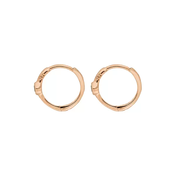 Leaf Jewelry Creole One Gem, Blauer Topas, 18 K Rosegold vergoldet Vatertagsangebot