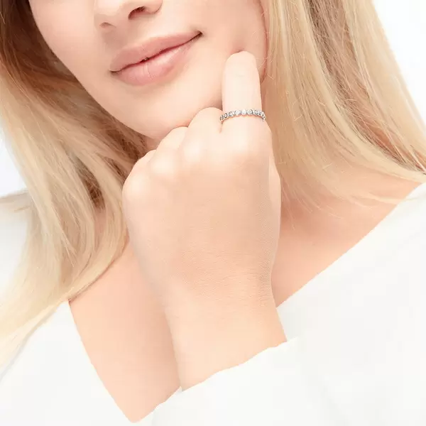 Leaf Jewelry Ring Balls mit Zirkonia, 925 Sterlingsilber Online Outlet