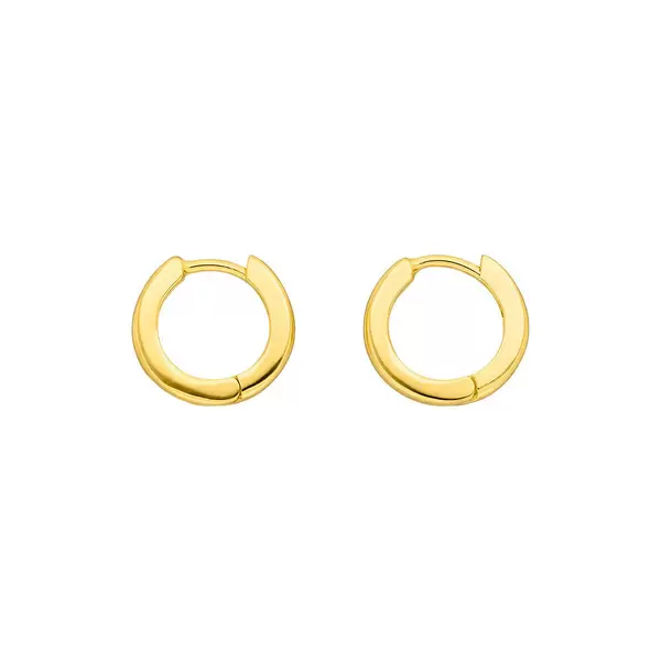 Leaf Jewelry Mini-Klappcreolen, 18 K Gelbgold vergoldet Exklusive Angebote