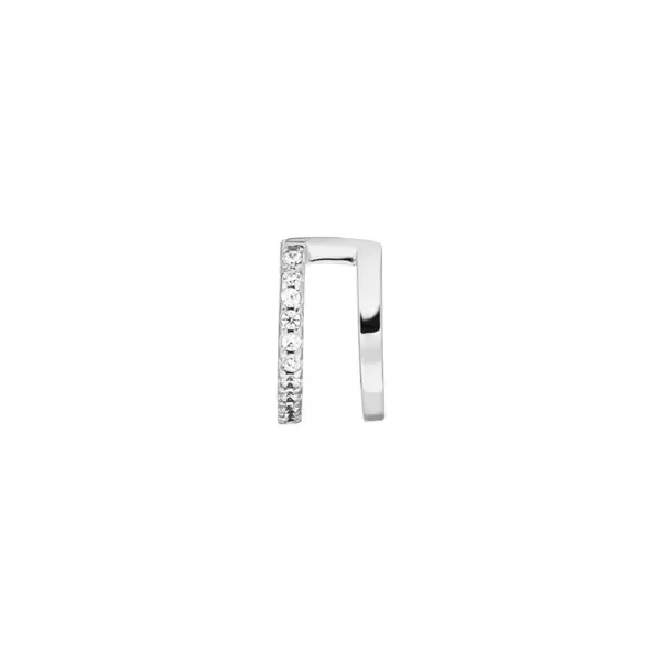 Leaf Jewelry Earcuff Double Line, Zirkonia, 925 Sterling Silber Große Rabatte