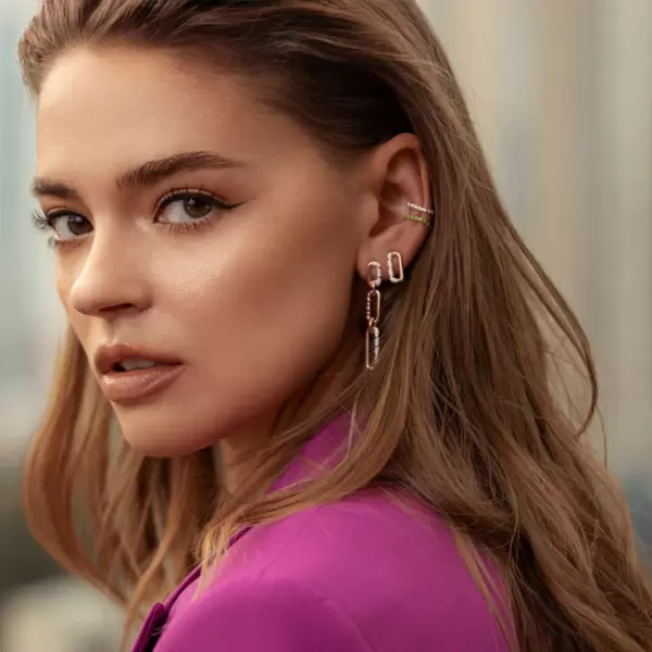 Leaf Jewelry Silber Earcuff, Rosegold, Neon Twist Tiefpreis