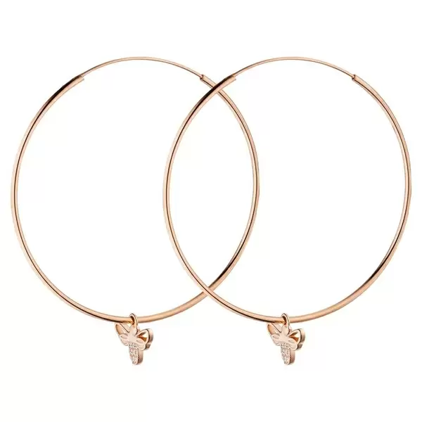 Leaf Jewelry Creole Bee Happy, 18 K Rosegold vergoldet Super Sparpreis