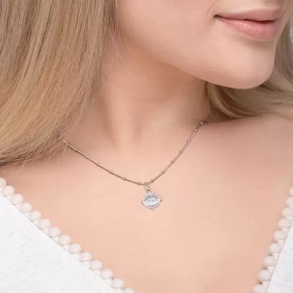 Leaf Jewelry Halskette Evil Eye, 45cm, 925 Sterlingsilber Letzte 3 Tage