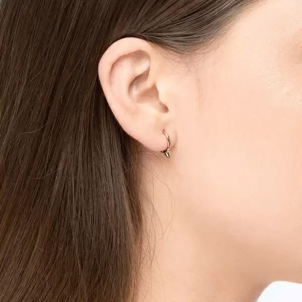 Leaf Jewelry Mini Creole Stud, 8mm, 18 K Rosegold vergoldet JETZT KAUFEN