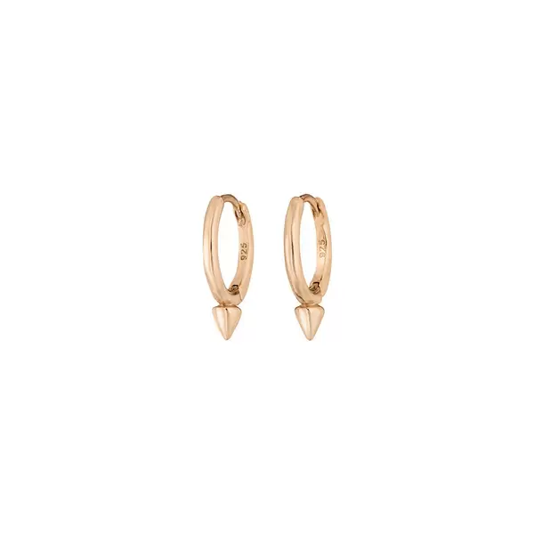 Leaf Jewelry Mini Creole Stud, 8mm, 18 K Rosegold vergoldet JETZT KAUFEN