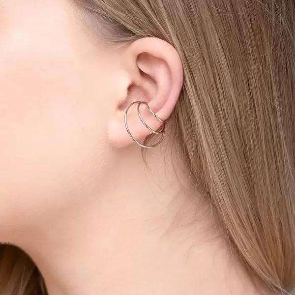 Leaf Jewelry Earcuff Triple Ring, 925 Sterlingsilber Letzte 2 Tage