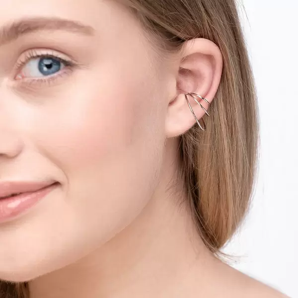 Leaf Jewelry Earcuff Triple Ring, 925 Sterlingsilber Letzte 2 Tage