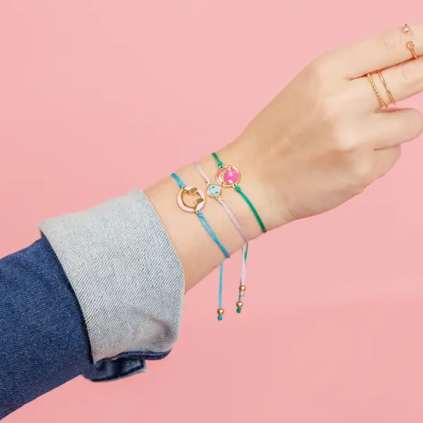 Leaf Jewelry Glücksarmband "LOL" EMOJI, 18 K Gelbgold vergoldet Nur für heute