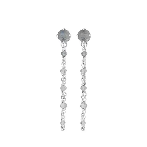 Leaf Jewelry Ohrhänger Flying Gem, Labradorit, 925 Sterlingsilber Nur noch ein Tag übrig
