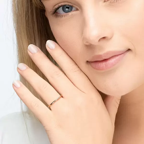 Leaf Jewelry Ring SPARKLE, small, 18 K Rosegold vergoldet, Gr.50 Riesige Rabatte