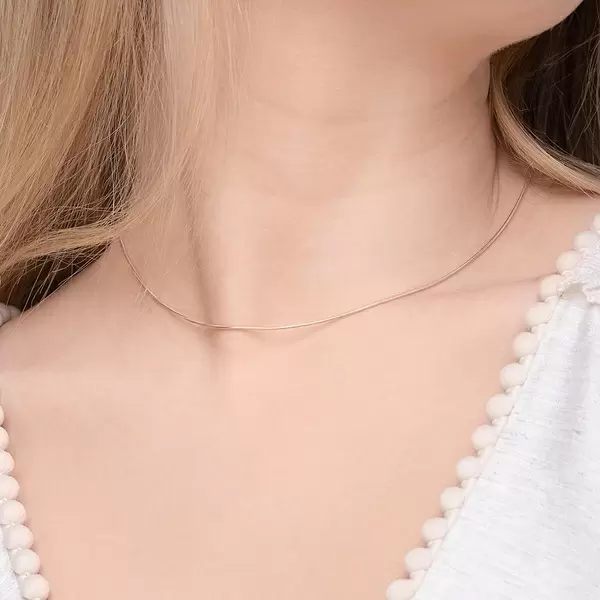 Leaf Jewelry Choker Snake, 43 cm, 18 K Rosegold vergoldet Rabatte dieses Monats