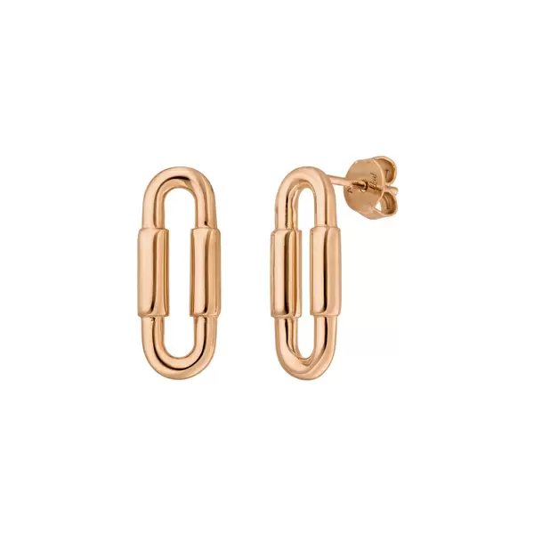Leaf Jewelry Silber Ohrstecker, Rosegold, Karabiner 2025