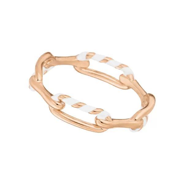 Leaf Jewelry Ring Neon Twist, 18 K Rosegold vergoldet, weiss, Gr.54 Günstiger Verkauf