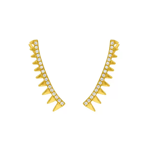 Leaf Jewelry Earclimber Memory II, 18 K Gelbgold vergoldet Sonderangebot