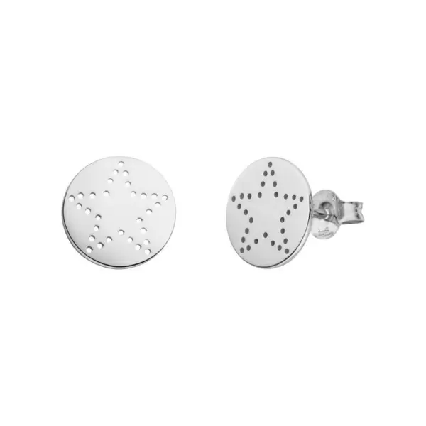 Leaf Jewelry Ohrstecker Mini-Disc STAR, 925 Sterlingsilber Flash Sale