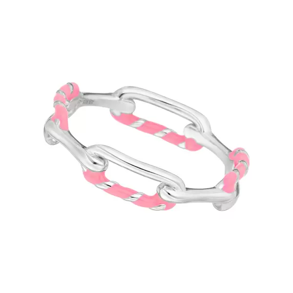 Leaf Jewelry Ring Neon Twist, 925 Sterlingsilber, pink, Gr.54 Begrenztes Angebot