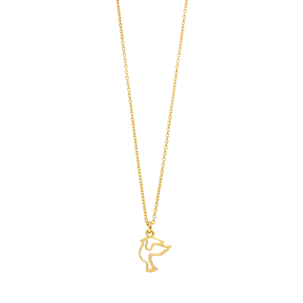 Leaf Jewelry Halskette TAUBE, 18 K Gelbgold vergoldet Saisonschlussverkauf