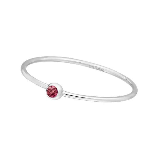 Leaf Jewelry Ring Solitaire, Ruby, 925 Sterlingsilber Cyber Monday