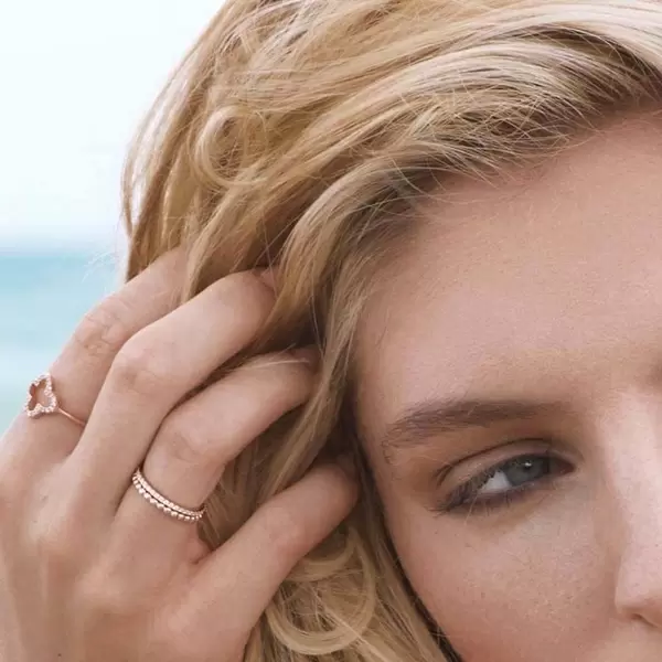 Leaf Jewelry Ball-Ring, 18 K Rosegold vergoldet, Größe 46 Neuheiten
