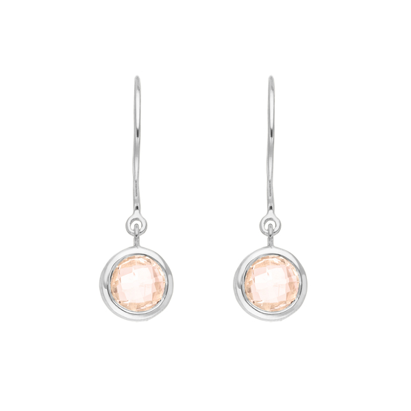 Leaf Jewelry Ohrhänger Solitär, Rosenquarz, 925 Sterlingsilber Kauf eins, bekomm eins gratis