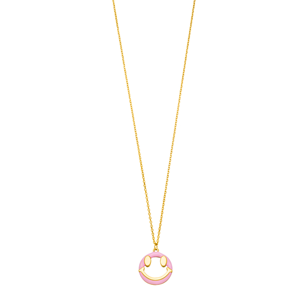 Leaf Jewelry Halskette "Joy" EMOJI, 18 K Gelbgold vergoldet Super Sparpreis