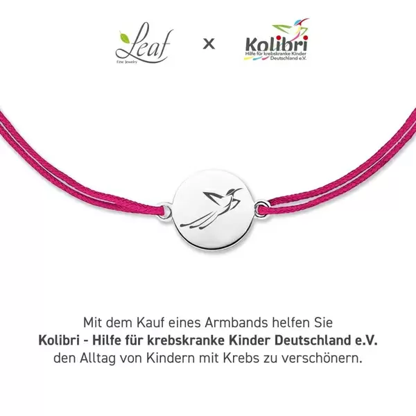 Leaf Jewelry Charity Armband KOLIBRI, Fuchsia Zeitbegrenzte Promotion