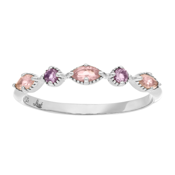 Leaf Jewelry Silber Ring, Oval Gems, Rosenquarz Bis zu 65% Rabatt
