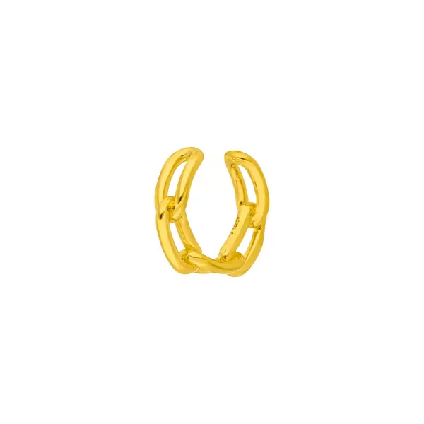 Leaf Jewelry Silber Earcuff, CHAIN, Gelbgold Super Rabatt