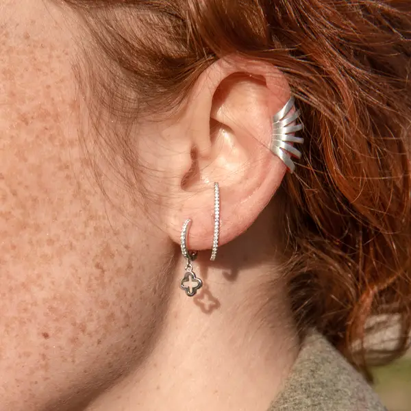 Leaf Jewelry Earcuff Rock, 18 K Rosegold vergoldet 50% Rabatt mit kostenlosem Versand