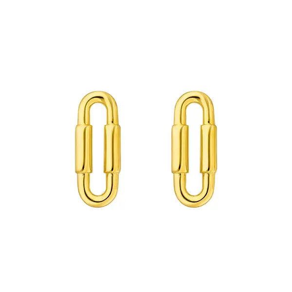 Leaf Jewelry Silber Ohrstecker, Gelbgold, Karabiner Online