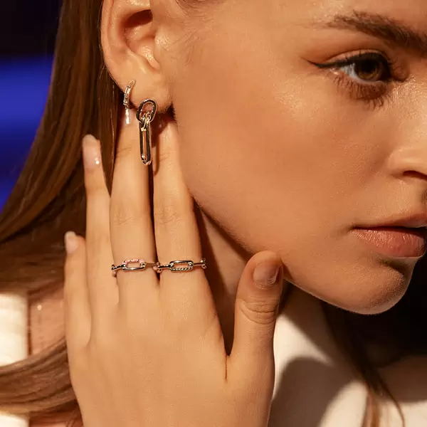 Leaf Jewelry Silber Ohrhänger, Rosegold, Karabiner Flash Sale