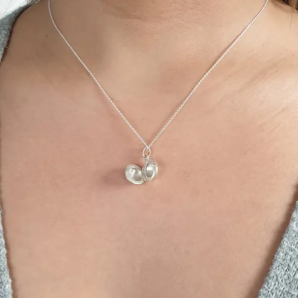 Leaf Jewelry Silber Medaillon Halskette Preisnachlass
