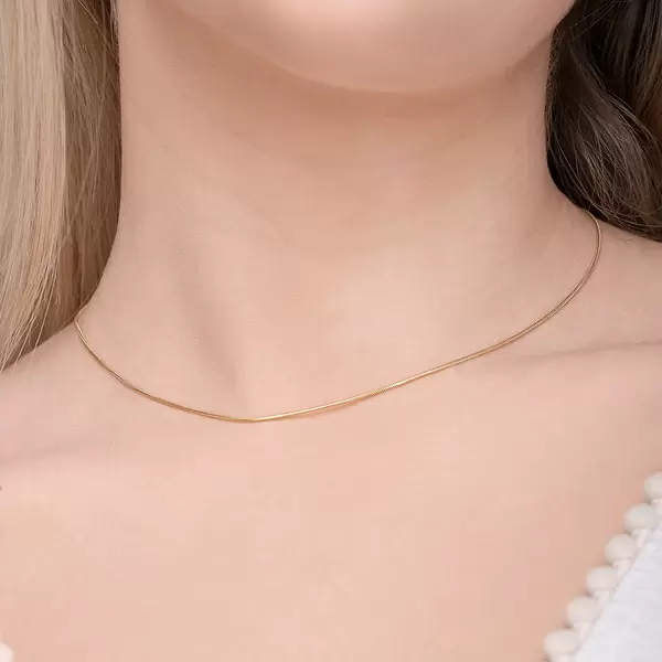 Leaf Jewelry Choker Snake, 43 cm, 18 K Gelbgold vergoldet Jubiläumsangebot