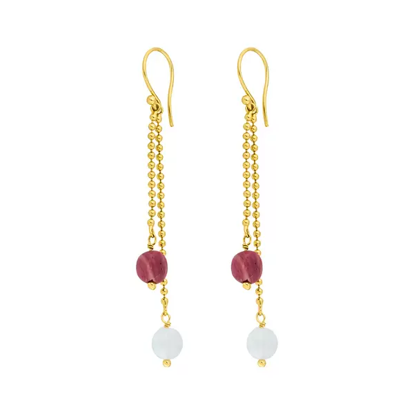 Leaf Jewelry Ohrhänger Gorgeous Gems, 18 K Gelbgold vergoldet Online Outlet