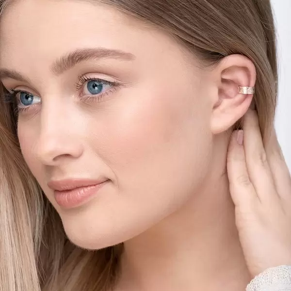 Leaf Jewelry Earcuff Matt, 4mm, 18 K Rosegold vergoldet Zeitlich begrenztes Angebot
