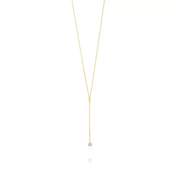 Leaf Jewelry Halskette Y-Pure Diamant, 18 K Gelbgold Wochenangebot