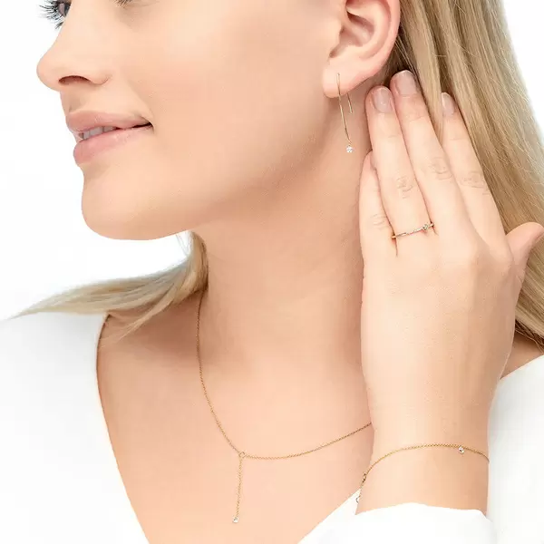 Leaf Jewelry Halskette Y-Pure Diamant, 18 K Gelbgold Wochenangebot