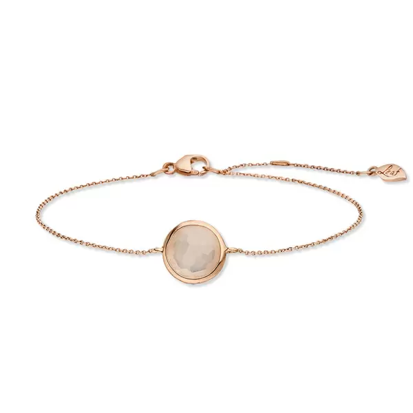 Leaf Jewelry Armkette Rosenquarz, 14 K Roségold Kostenlose Rückgabe