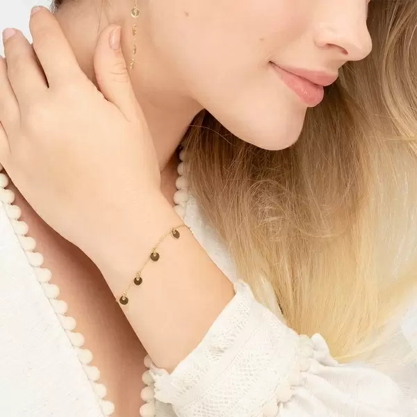 Leaf Jewelry Armkette Platelet, 14 K Gelbgold Letzter Tag