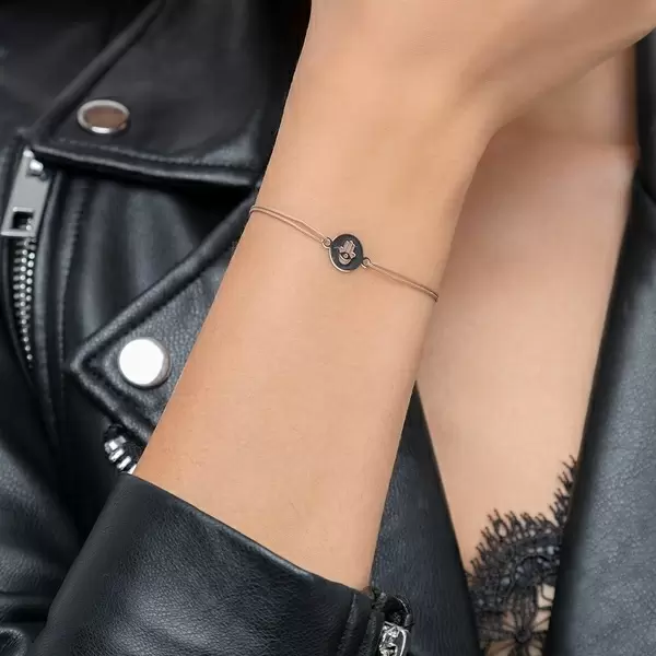 Leaf Jewelry Glücksbändchen Hand der Fatima, 14 K Weißgold, Beige Bis zu 60% Rabatt