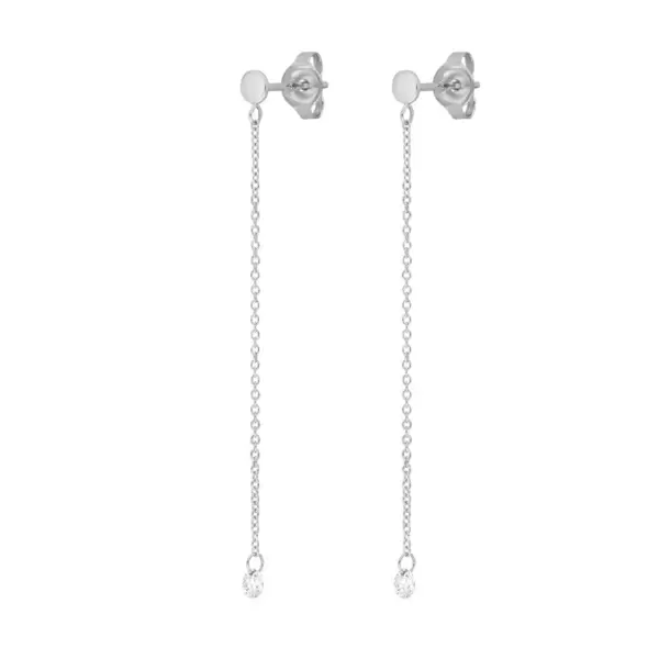 Leaf Jewelry Ohrringe Pure Kette, 18 K Weißgold Nur für heute
