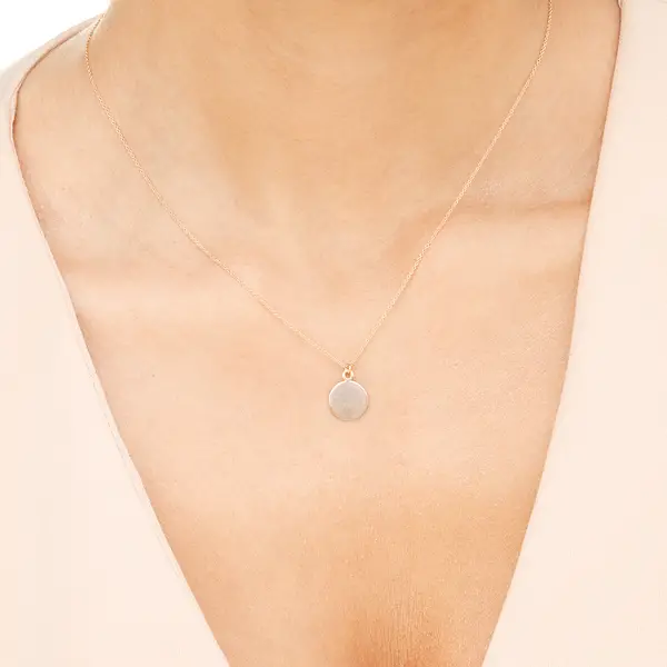 Leaf Jewelry Halskette Plate, 14 K Rosegold Vierteljährliche Förderung