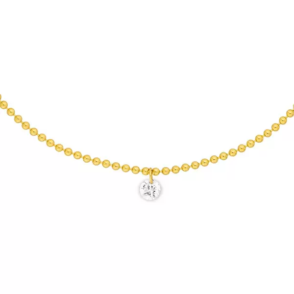 Leaf Jewelry Armkette Pure Ball Chain, Diamant, 14 K Gelbgold Super Rabatt