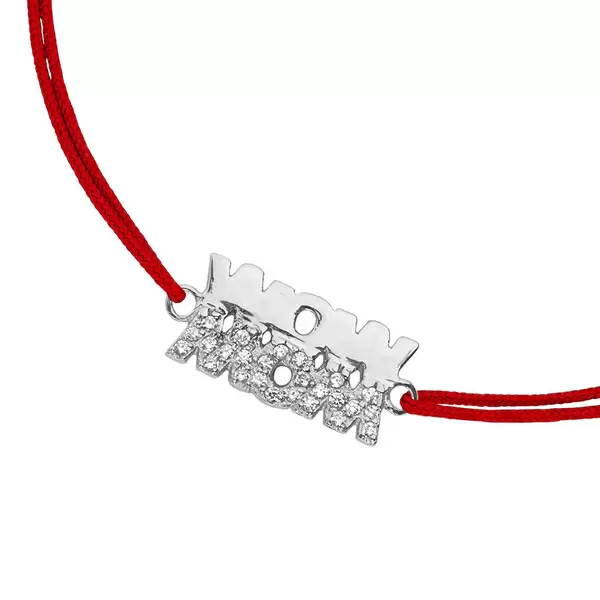 Leaf Jewelry Glücksarmband WOW MOM, 925 Sterlingsilber, Rot Hotsell
