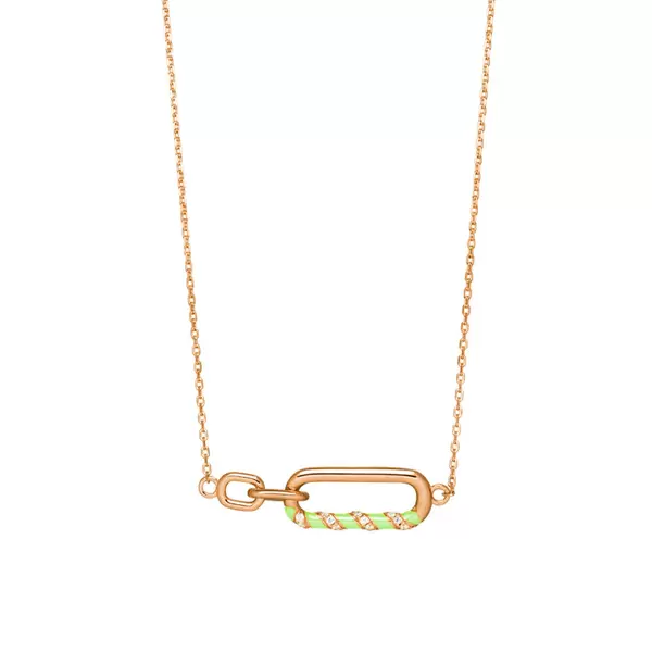 Leaf Jewelry Silber Halskette, Rosegold, Neon Twist Online Shopping